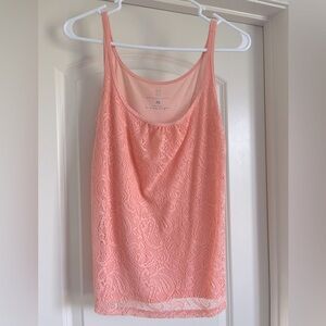 NY&C lace overlay coral/peach color tank. Great condition Size S